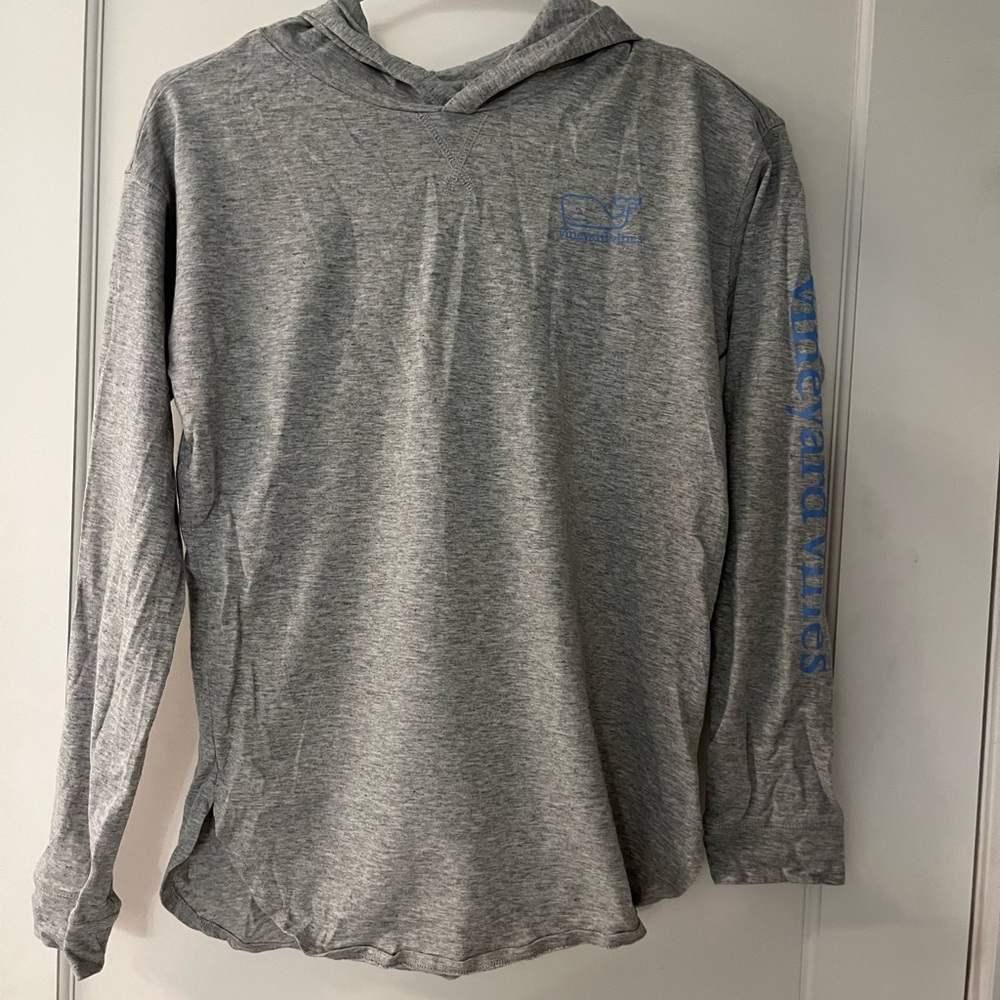 Vineyard vines hooded long sleeve shirt.